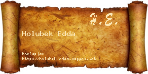 Holubek Edda névjegykártya